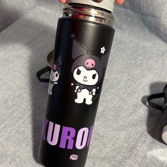 Kuromi Stainless Travel Bottle with Purple Accents - Picture 4 of 10